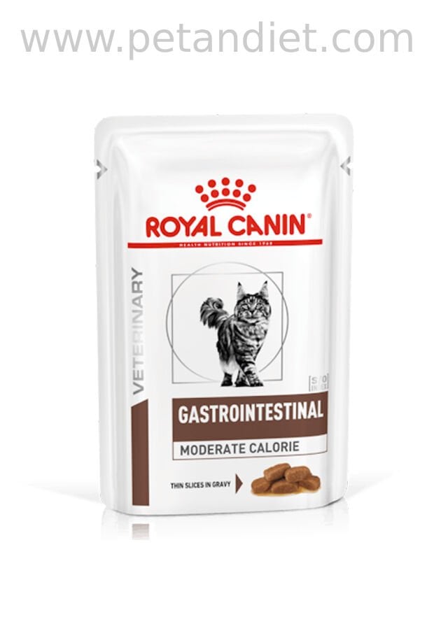 Royal Canin Gastrointestinal Moderate Calorie 12×85 g Yaş Kedi Maması – Sindirim & Kilo Kontrolü İçin Veteriner Diyet