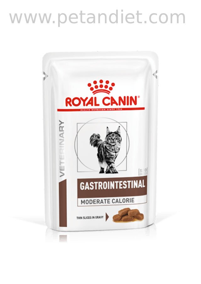 Royal Canin Gastrointestinal Moderate Calorie 12×85 g Yaş Kedi Maması – Sindirim & Kilo Kontrolü İçin Veteriner Diyet