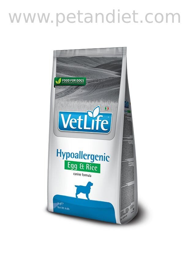 Vetlife Hypoallergenic Egg & Rice 2 KG (SKT:01/2027) | Alerjik Köpekler İçin Veteriner Diyet