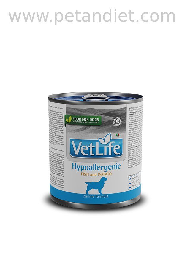 Vetlife Hypoallergenic Fish & Potato 3x300 GR | Alerjik Köpekler İçin Yaş Mama ( SKT:2028)