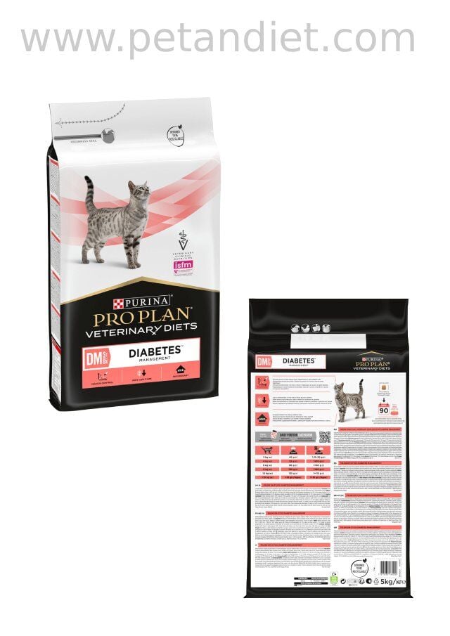 Pro Plan Veterinary Diets DM Diabetes Management Kedi Maması 1,5 kg | Diyabetik Kediler İçin Veteriner Diyet