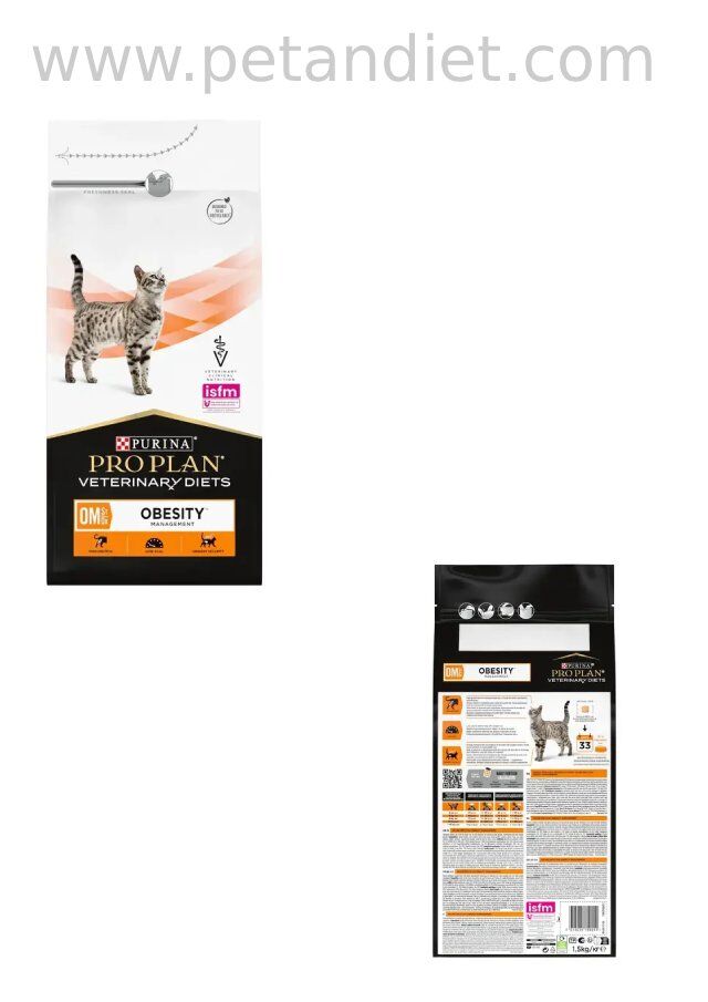 Pro Plan OM Obesity Management 1,5 KG | Kilo Kontrolü İçin Veteriner Diyet Kedi Maması (SKT:05.2027)