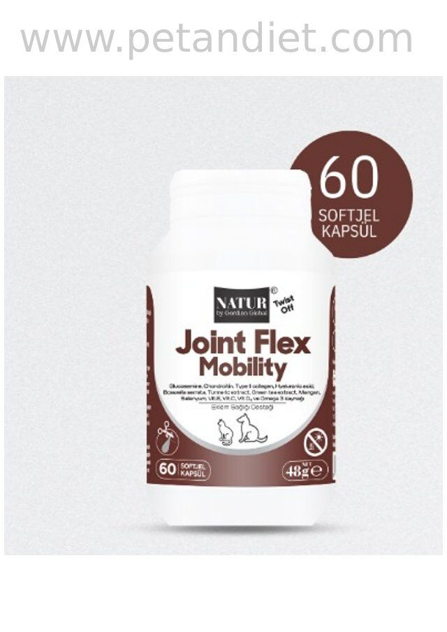 Natur Joint Flex Mobility 60 Kapsül | Kedi & Köpek Eklem ve Hareket Desteği