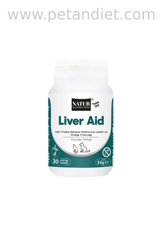 Natur Liver Aid Karaciğer Desteği 30 Softjel | Kedi ve Köpek İçin