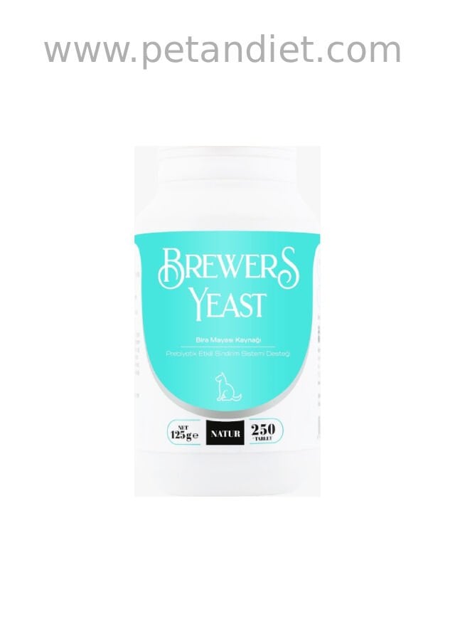 Natur Brewers Yeast Köpekler İçin Prebiyotik Etkili Sindirim Sistemi Desteği 250 Tablet