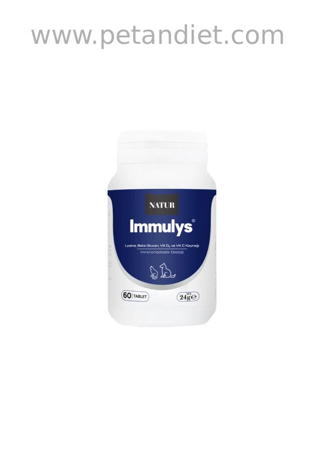 Natur Immulys Kedi Köpek Bağışıklık Güçlendirici 60 Kapsül | Immün Sistem Desteği