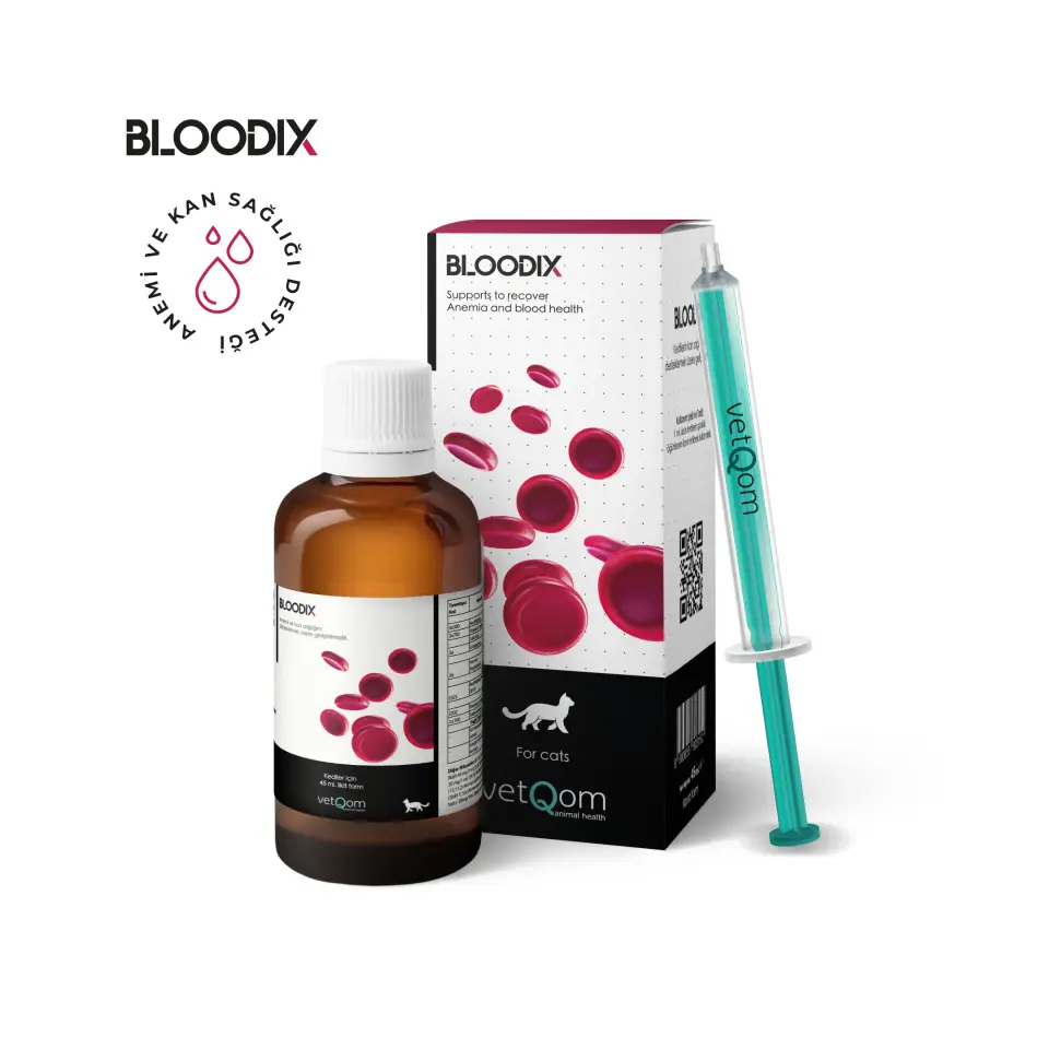 vetQom Bloodix Kedi – Anemi ve Kan Sağlığı – 45ml.  (SKT:2028)