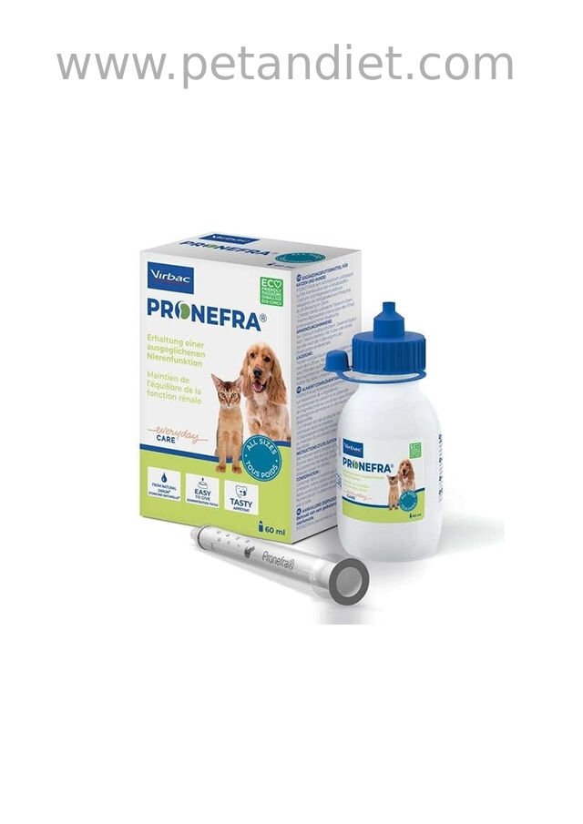 Virbac Pronefra 60 ml | Kedi ve Köpekler İçin Böbrek Destekleyici Takviye