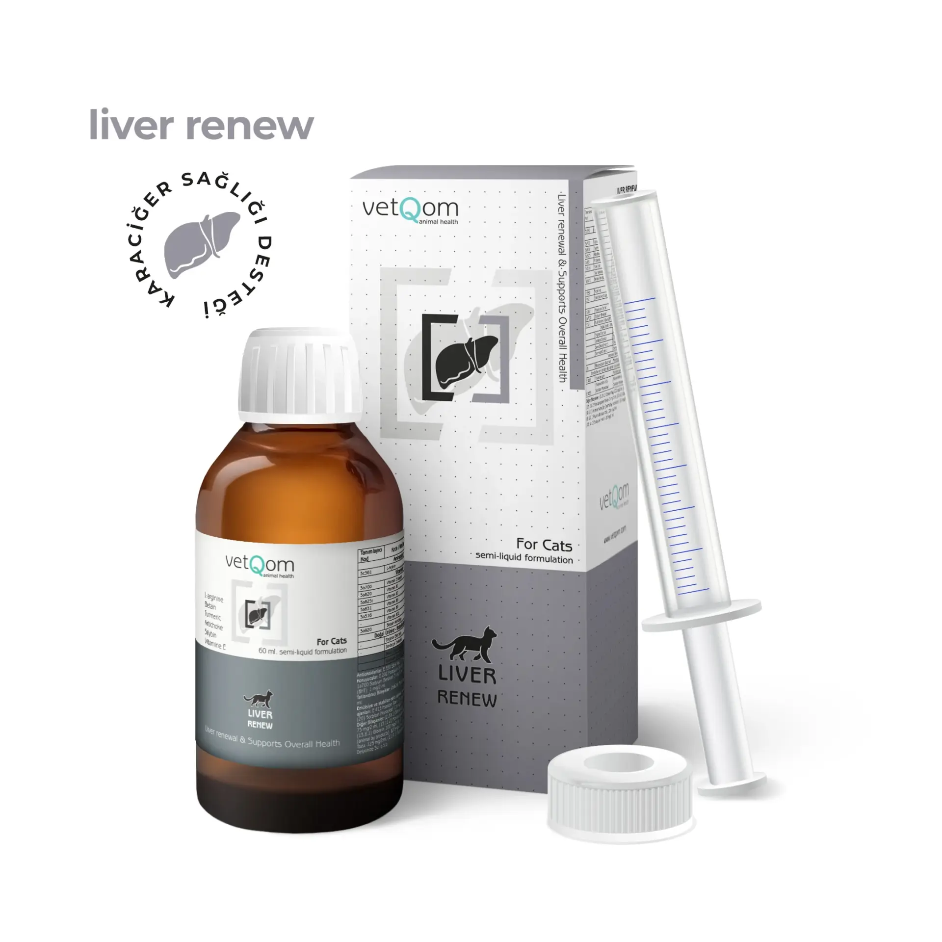 vetQom Köpek Liver Renew – Karaciğer Sağlığı – 120 ml. ( SKT:2028 )