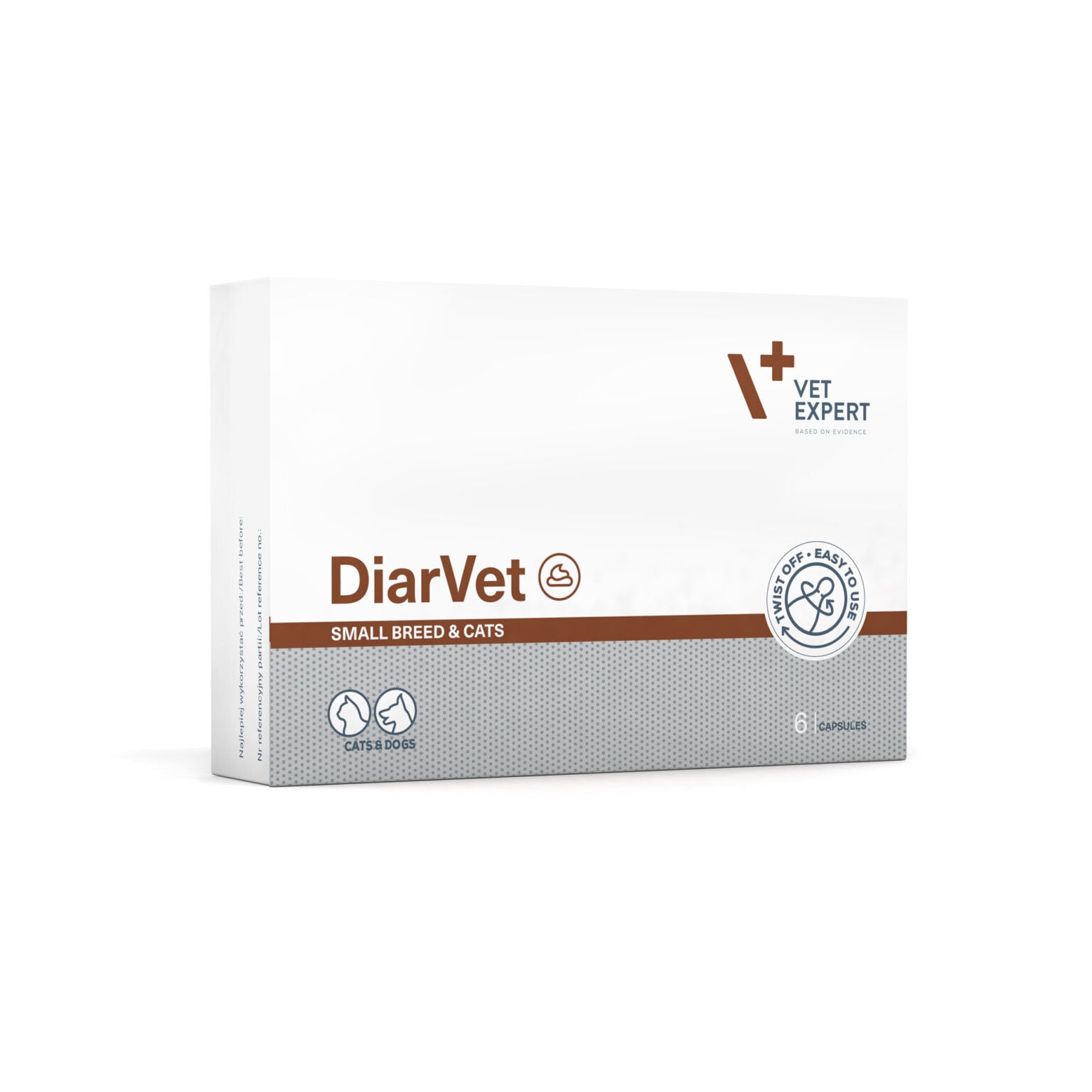 Vet Expert Diarvet Small Breed & Cats 6 Kapsül (SKT:2028) | Kediler için Sindirim Sistemi Desteği