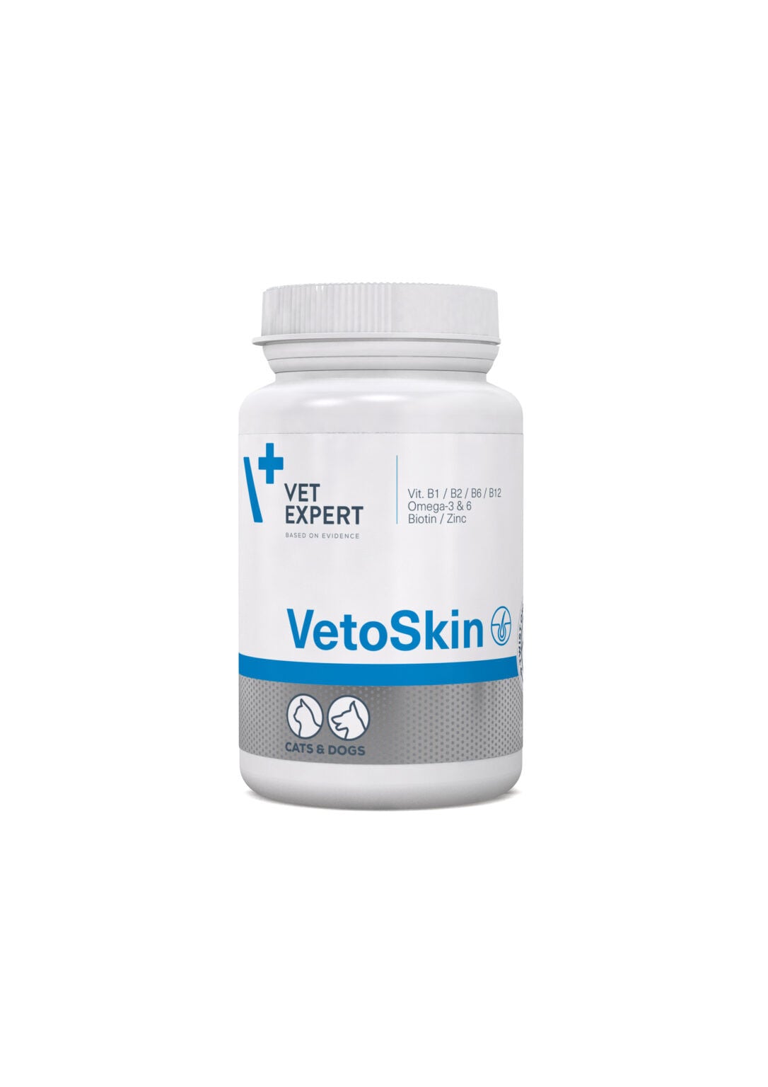 Vet Expert Vetoskin 90 Kapsül (SKT:2028) | Kedi & Köpek için Deri ve Tüy Desteği