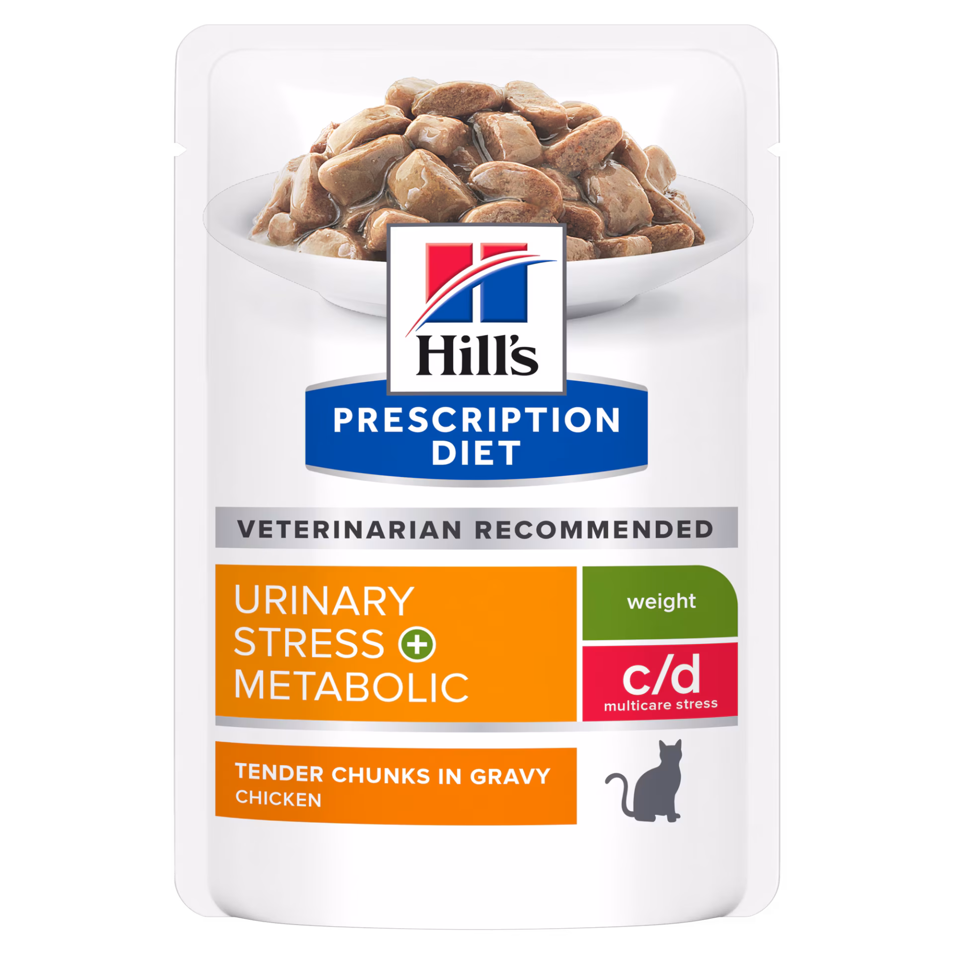 Hill's Prescription Diet c/d Multicare Stress + Metabolic Kedi Pouch 12 x 85 Gr ( SKT:11.2027 )