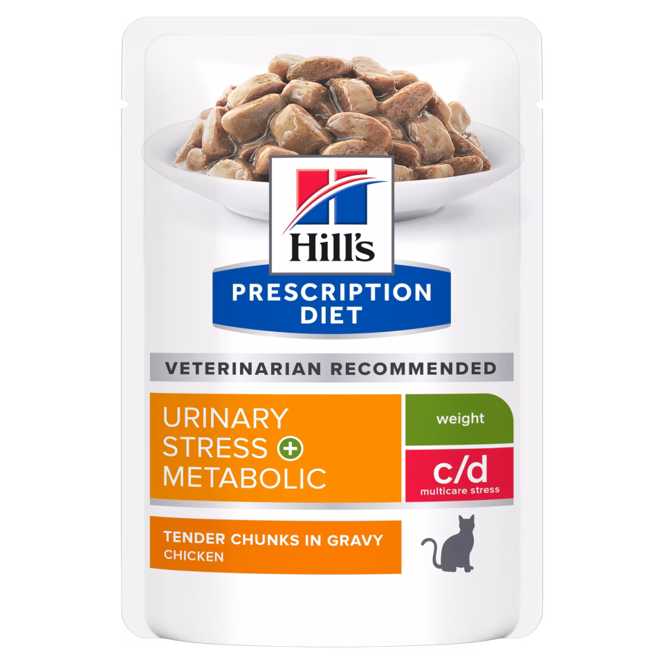 Hill's Prescription Diet c/d Multicare Stress + Metabolic Kedi Pouch 12 x 85 Gr ( SKT:11.2027 )