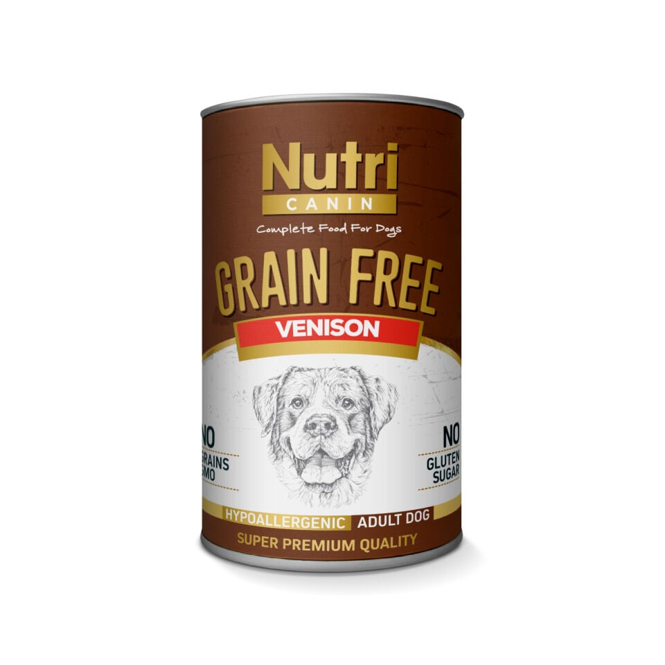 Nutri Canin Grain Free Tahılsız Geyikli Patatesli Köpek Konservesi 400 Gr (6 ADET)