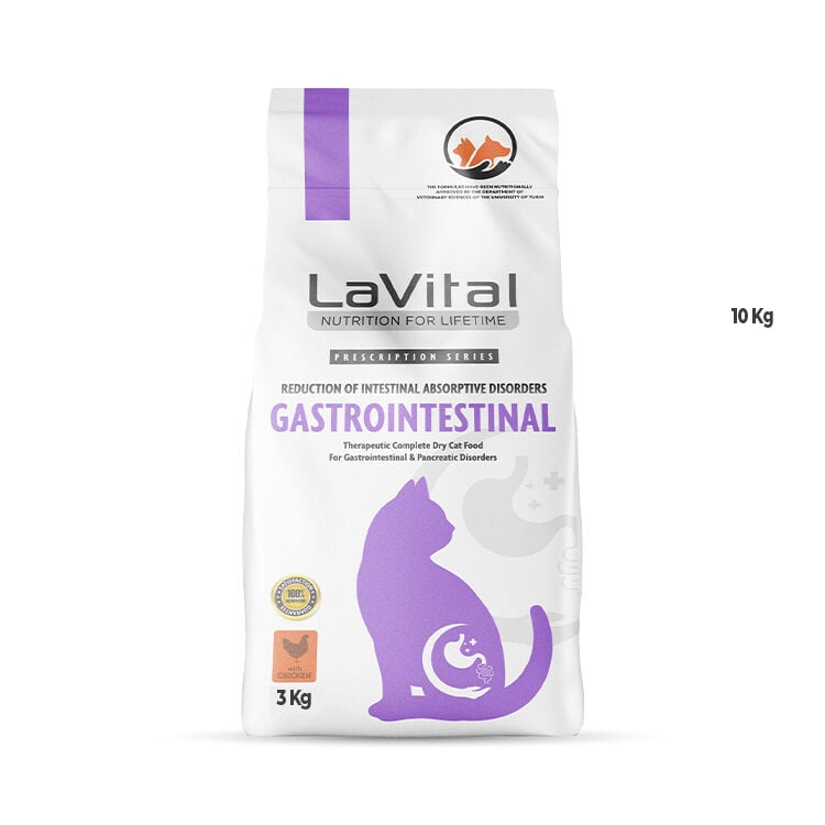 LaVital  Gastrointestinal Tavuklu Kedi Maması 3 KG  SKT:2028