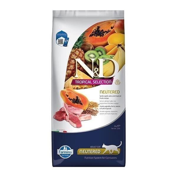 N&D Tropical Kuzu Etli Kısırlaştırılmış Kedi Maması 10 Kg