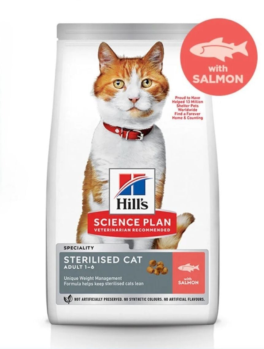 Hill's SCIENCE PLAN (Speciality) Somonlu Kısırlaştırılmış Yetişkin Kedi Maması 3 Kg (SKT:02.2027)