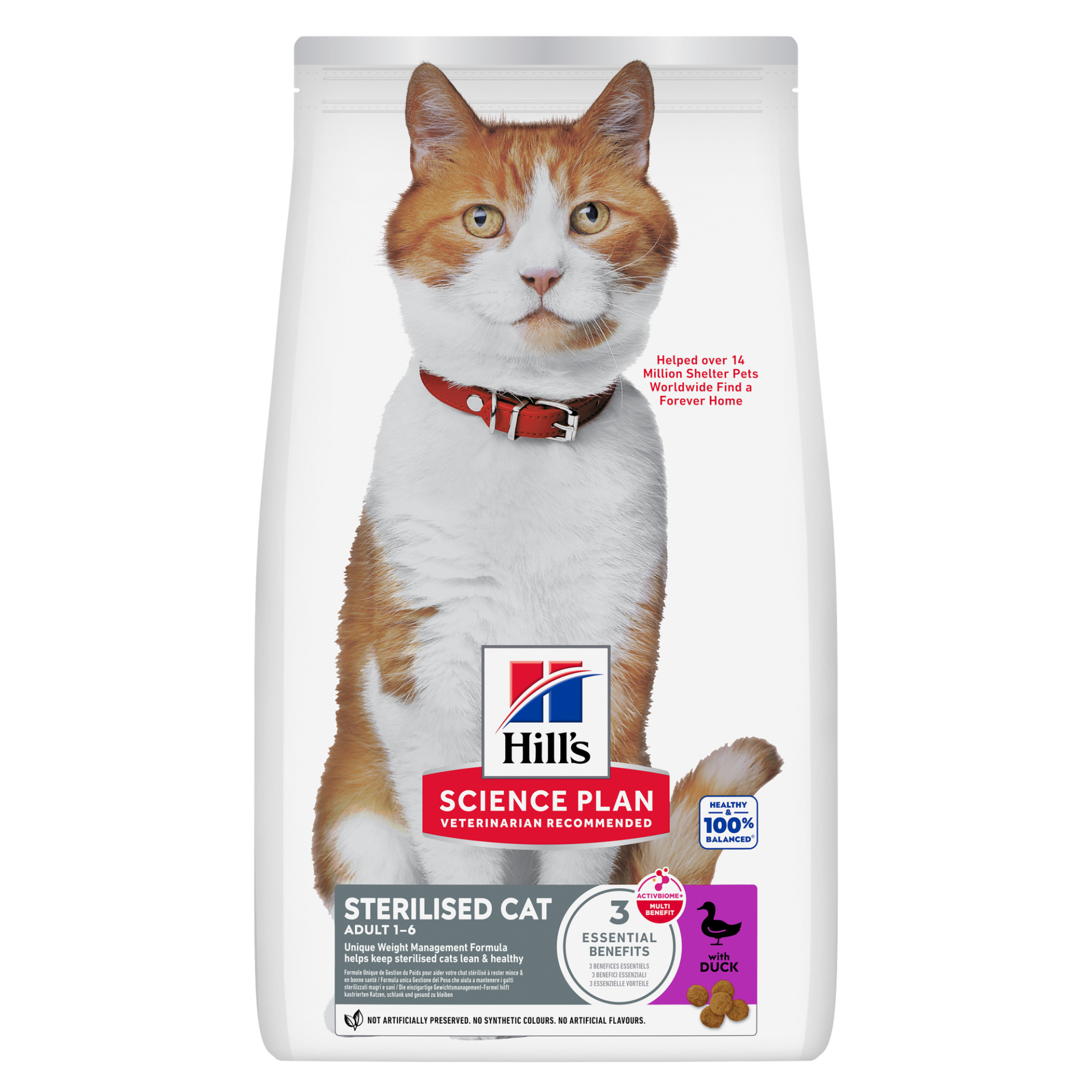 Hill's SCIENCE PLAN Ördekli Kısırlaştırılmış Kedi Maması 8 + 2kg