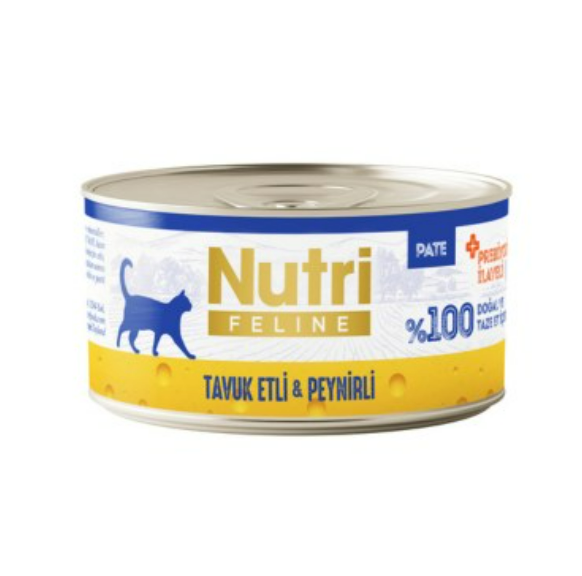 Nutri Feline Tavuk Etli ve Peynirli Kedi Maması  (SKT :2028)  70 Gr X 24 Adet