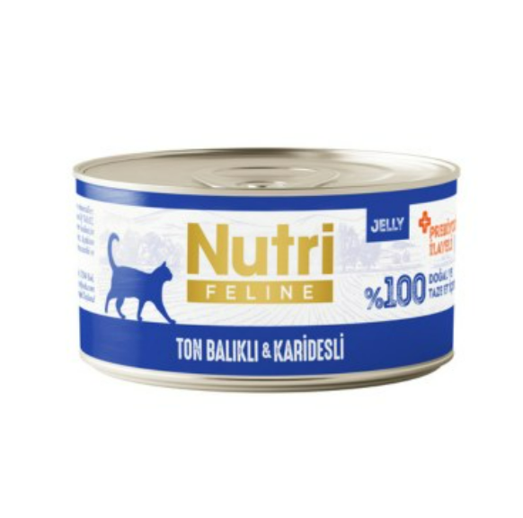 Nutri Feline  Ton Balıklı ve Karidesli Kedi Maması  (SKT :2028)  70 Gr X 24 Adet