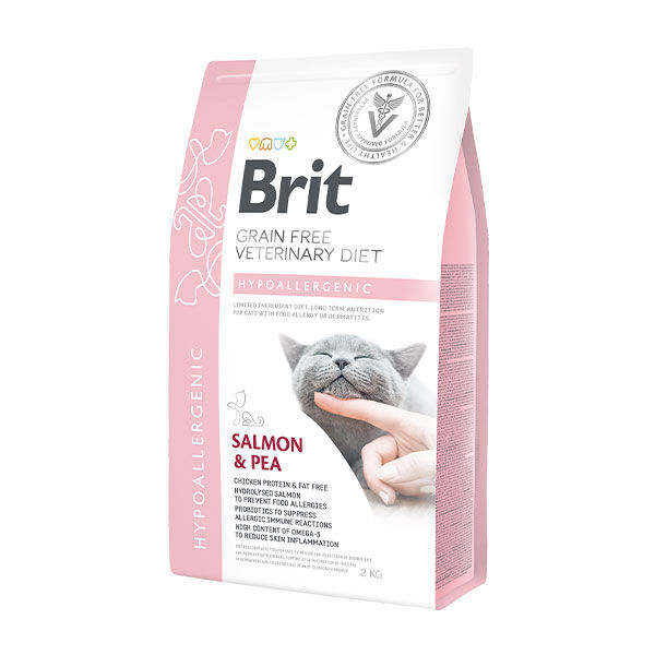 Brit Care Veterinary Diet Hypoallergenic Cilt Sağlığı Destekleyici Tahılsız Kedi Maması 2 Kg