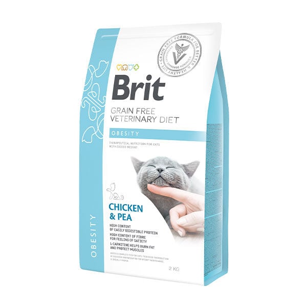 Brit Care Veterinary Diet Obesity Kilo Kontrolü İçin Tahılsız Kedi Maması 2 Kg