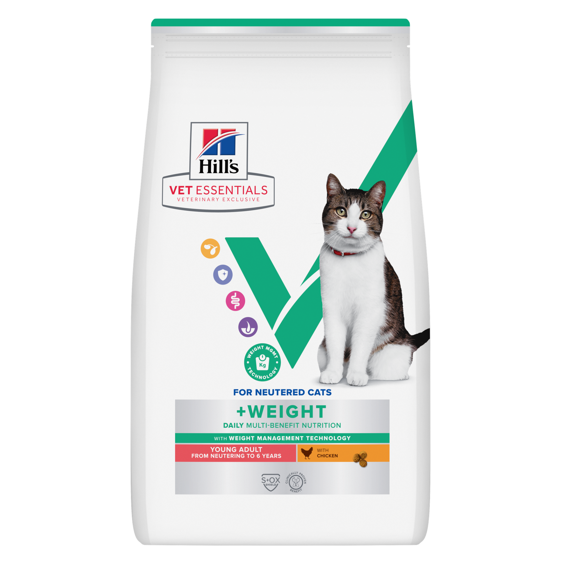Hills VET ESSENTIALS Multi-Benefit + Weight Genç Yetişkin Kısır Kedi Maması Somonlu 3 Kg SKT:06.2027
