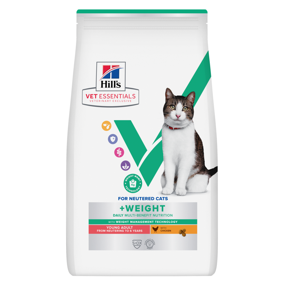 Hills VET ESSENTIALS Multi-Benefit + Weight Genç Yetişkin Kısır Kedi Maması Somonlu 3 Kg SKT:06.2027