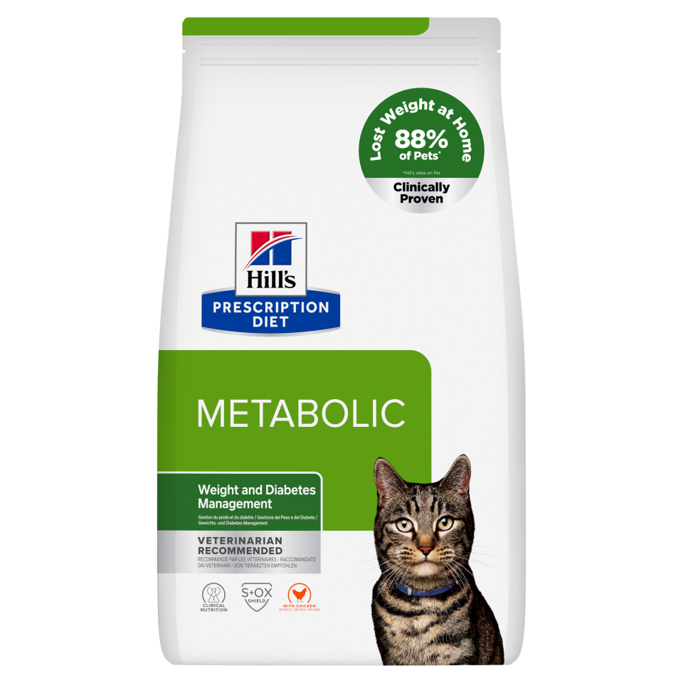 Hill's Metabolic Weight and Diabetes Management Tavuklu Kedi Maması 1.5 kg  SKT :2027