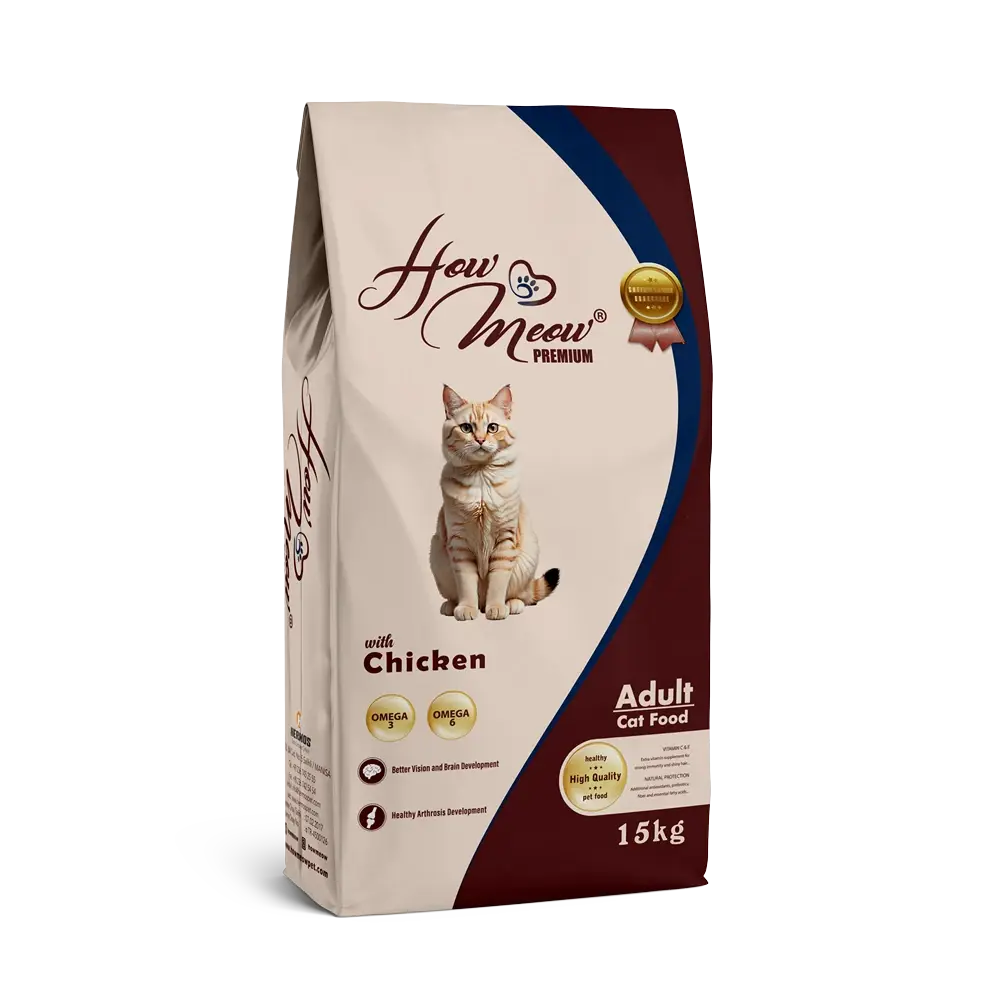 How Meow Yetişkin Kedi Maması Tavuklu  15 Kg    SKT:08.2027