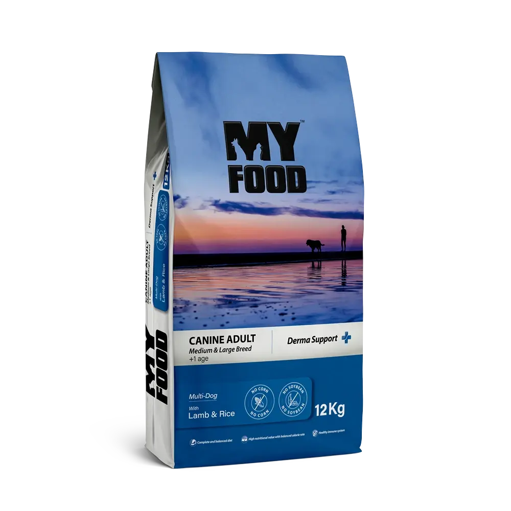 MyFood Orta&Büyük Irk Yetişkin Köpek Maması Pirinçli&Kuzulu 12 Kg SKT:12.2026