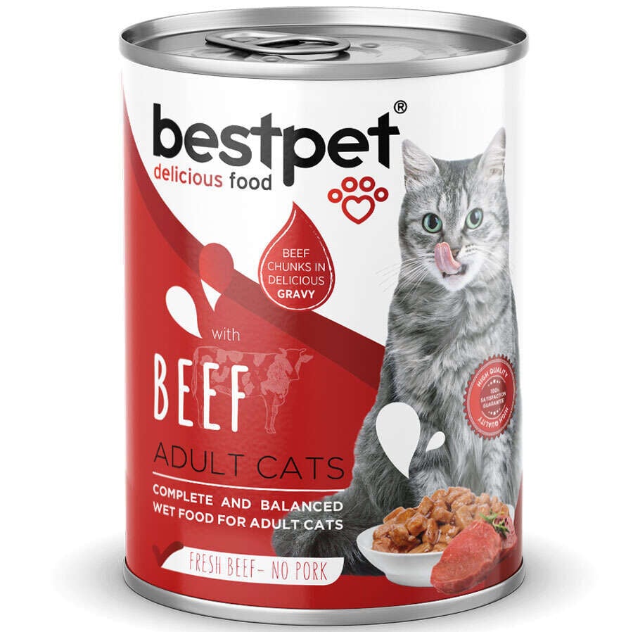 Bestpet Gravy Parça Sığır Etli Kedi Konservesi 400 Gr X 24 Adet
