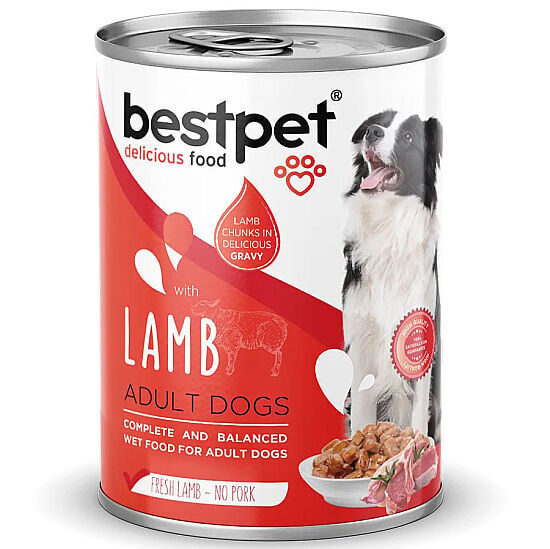 Bestpet Kuzu Etli Yetişkin Köpek Konservesi 400 Gr X 24 Adet
