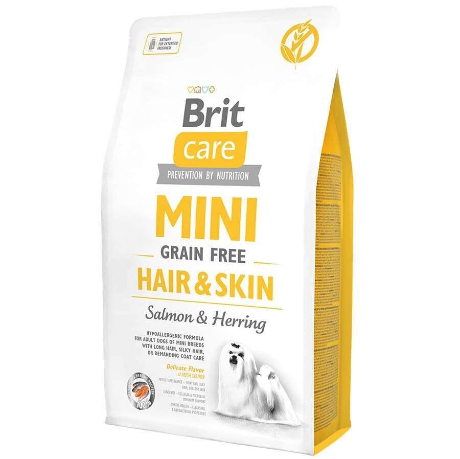 Brit Care Mini Hair&Skin Somonlu ve Ringa Balıklı Tahılsız Köpek Maması 2 Kg