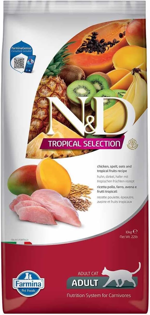 N&D Tropical Selection Tavuklu Yetişkin Kedi Maması 10 Kg