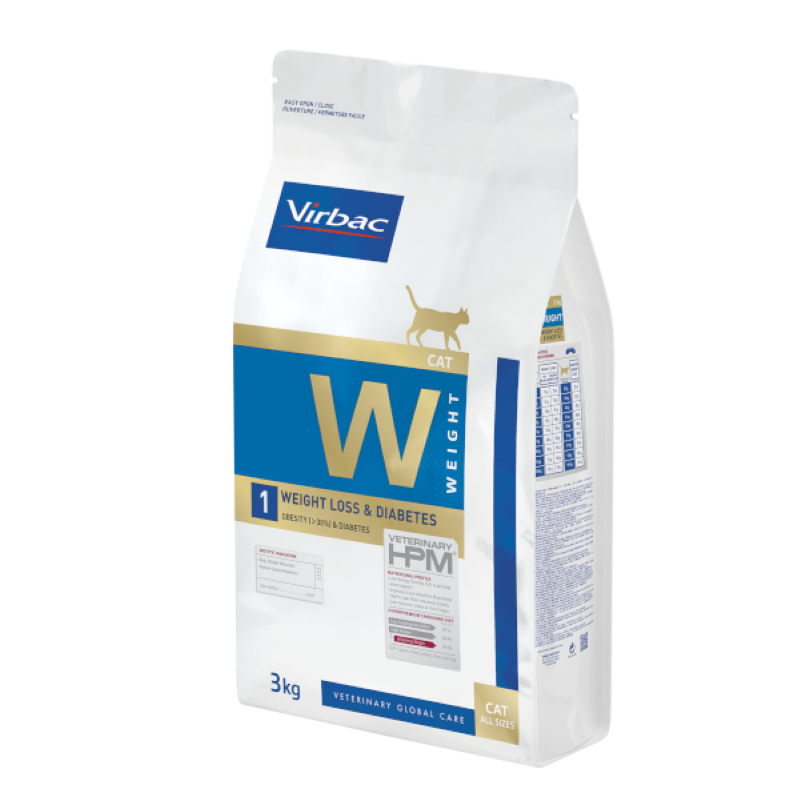 Virbac W1 Weight Loss & Diabetes Yetişkin Kedi Maması 3 Kg (SKT:09.2027)