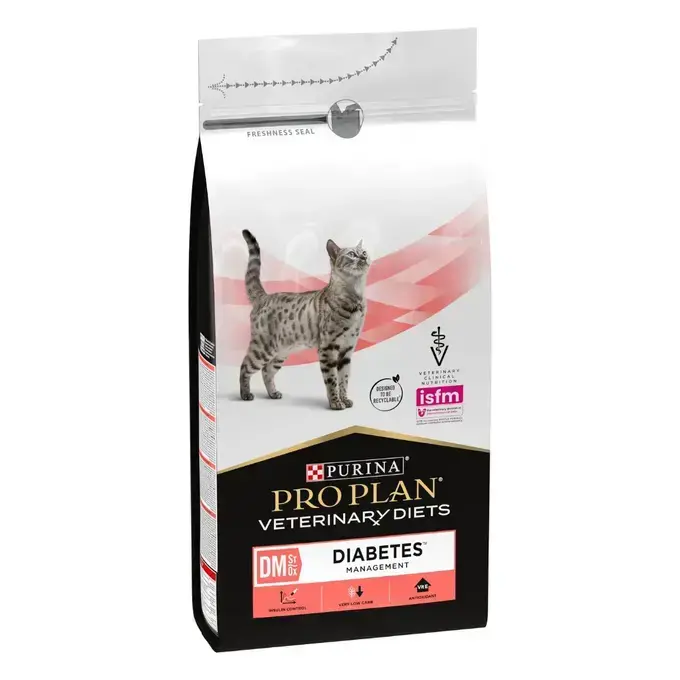Pro Plan Veterinary Diets DM Diabetes Management Kedi Maması 1,5 kg | Diyabetik Kediler İçin Veteriner Diyet SKT:04.2027