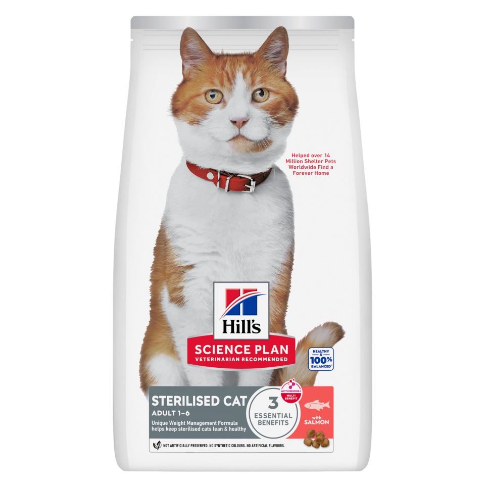 Hill's Science Plan Somonlu Kısırlaştırılmış Yetişkin Kedi Maması 8 + 2 Kg (SKT:09.2027)