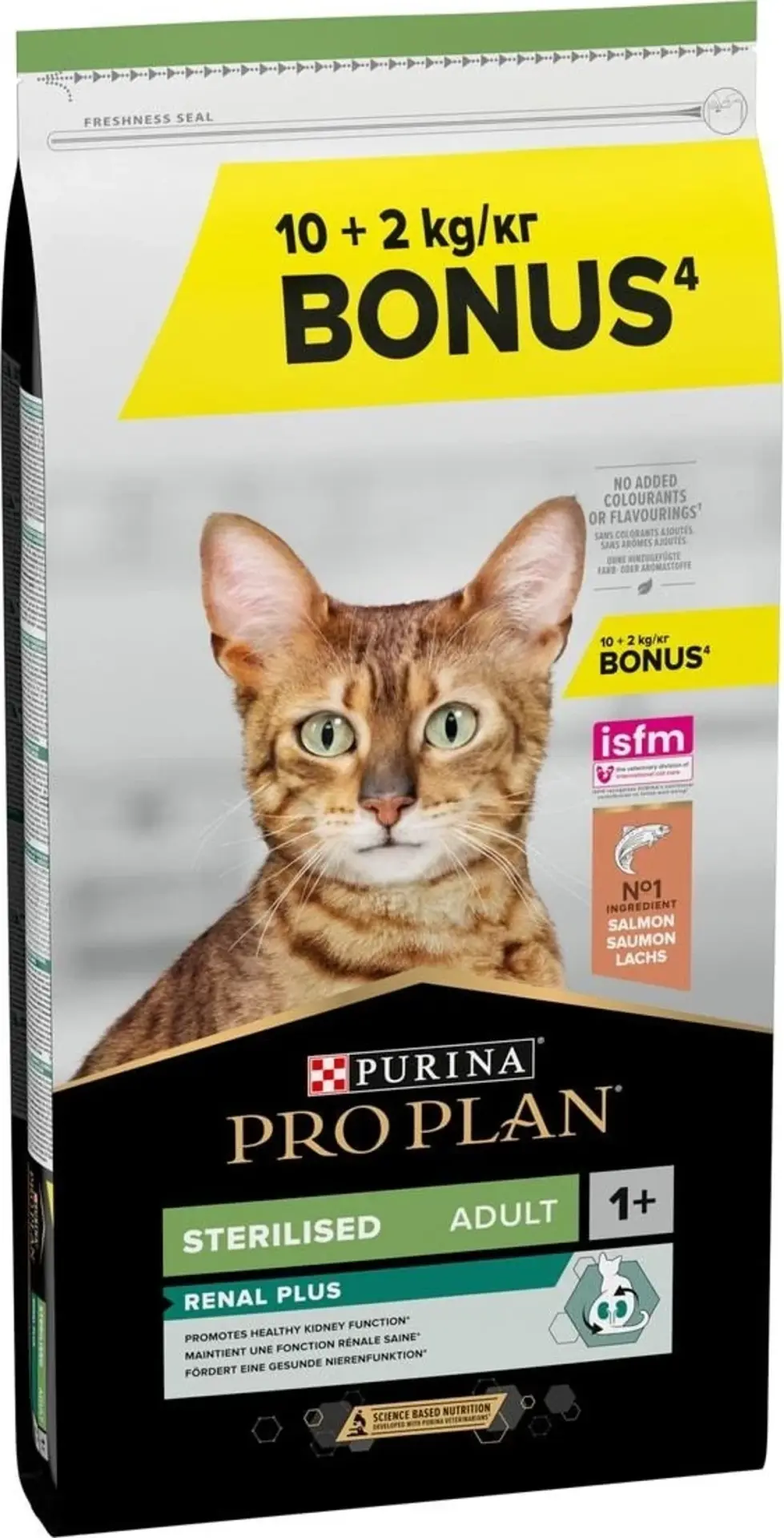Pro Plan Renal Plus Sterilised Somonlu Kısırlaştırılmış Kedi Maması 10 + 2 Kg (SKT:12.2027)